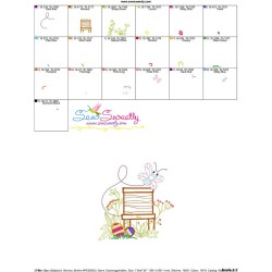 Easter Eggs Hidden In The Garden-5 Embroidery Design Pattern-3