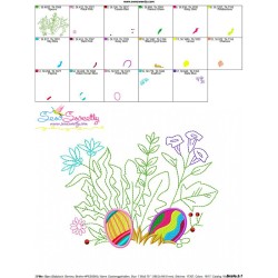 Easter Eggs Hidden In The Garden-4 Embroidery Design Pattern-3
