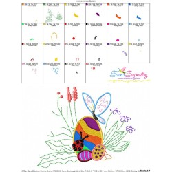 Easter Egg Hidden In The Garden-2 Embroidery Design Pattern-3