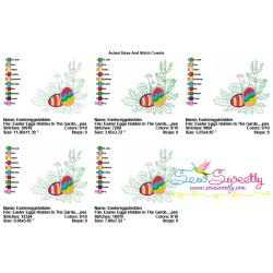 Easter Eggs Hidden In The Garden-1 Embroidery Design Pattern-2