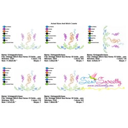 Vintage Stitch Seahorse-10 Embroidery Design Pattern-2