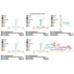 Vintage Stitch Seahorse-9 Embroidery Design Pattern-2