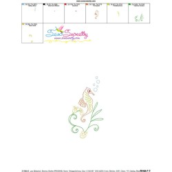 Vintage Stitch Seahorse-8 Embroidery Design Pattern-3