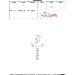 Vintage Stitch Seahorse-6 Embroidery Design Pattern-3