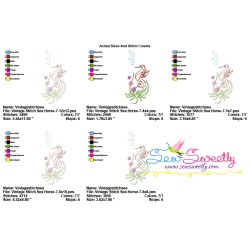 Vintage Stitch Seahorse-7 Embroidery Design Pattern-2