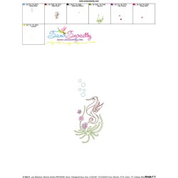 Vintage Stitch Seahorse-7 Embroidery Design Pattern-3
