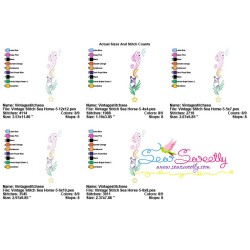 Vintage Stitch Seahorse-5 Embroidery Design Pattern-2