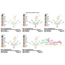 Vintage Stitch Seahorse-3 Embroidery Design Pattern-2