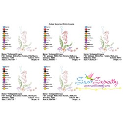 Vintage Stitch Seahorse-2 Embroidery Design Pattern-2