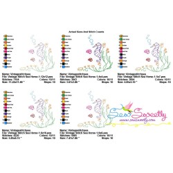 Vintage Stitch Seahorse-1 Embroidery Design Pattern-2