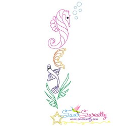Vintage Stitch Seahorses Embroidery Design Bundle-7