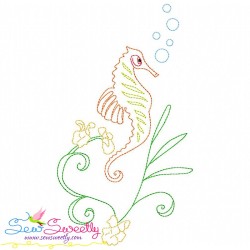 Vintage Stitch Seahorses Embroidery Design Bundle-9