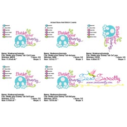 Shake Your Bunny Tail Lettering Easter Embroidery Design Pattern-2