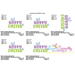 Hoppy Easter Lettering Easter Embroidery Design Pattern-2