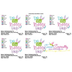 Do The Bunny Hop Easter Embroidery Design Pattern-2