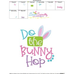 Do The Bunny Hop Easter Embroidery Design Pattern-3