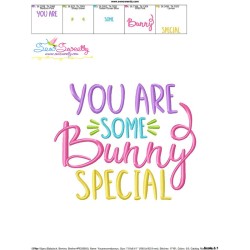 You Are Some Bunny Special Lettering Embroidery Design Pattern-3
