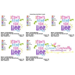 Can't Stop The Hop Easter Lettering Embroidery Design Pattern-2