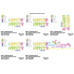 Hippity Hoppity Easter Lettering Embroidery Design Pattern-2