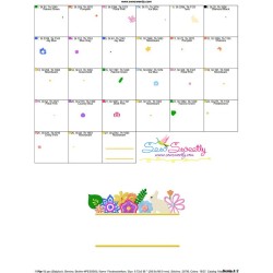 Floral Easter Frame Embroidery Design Pattern-3