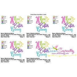 We Believe In The Easter Bunny Lettering Embroidery Design Pattern-2