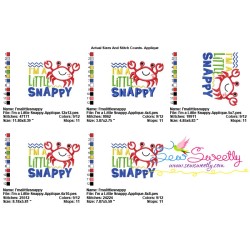 I'm a Little Snappy Crab Lettering Applique Design Pattern-2