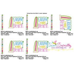 I Run This Beach Lettering Applique Design Pattern-2