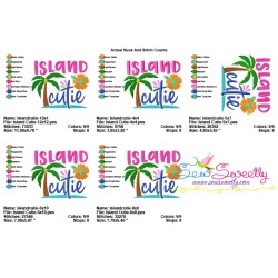 Island Cutie Lettering Embroidery Design Pattern-2