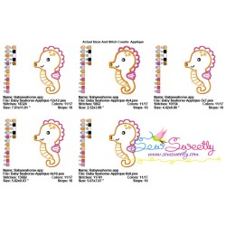 Cute Baby Seahorse Applique Design Pattern-2