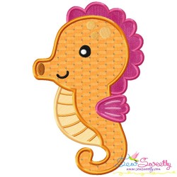 Cute Baby Seahorse Applique Design Pattern-1