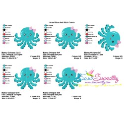 Girl Octopus Embroidery Design Pattern-2