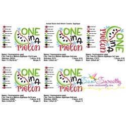 One In a Melon Lettering Applique Design Pattern-2