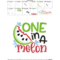 One In a Melon Lettering Applique Design Pattern-3