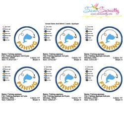 Fishing Badge Applique Design Pattern-2
