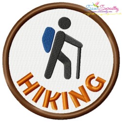Hiking Badge Machine Embroidery Design Pattern-1