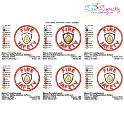Fire Safety Badge Applique Design Pattern-2