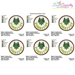 Forestry Badge Machine Embroidery Design Pattern-2