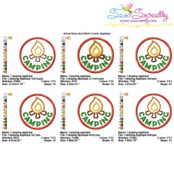 Camping Badge Applique Design Pattern-2