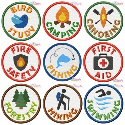 Camp Activity Badges Embroidery Design Bundle-1