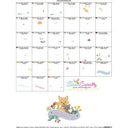 Mother's Day Cats Embroidery Design Pattern-3