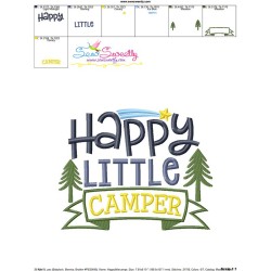 Happy Little Camper Embroidery Design Pattern-3