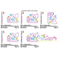 Lets Be Mermaids Applique Design Pattern-2