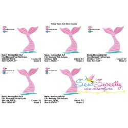 Mermaid Tail Embroidery Design Pattern-2