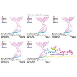 Mermaid Tail Applique Design Pattern-2