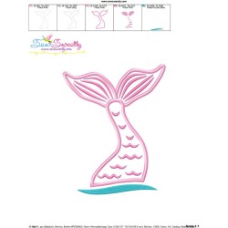 Mermaid Tail Applique Design Pattern-3