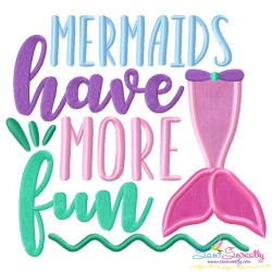 Mermaids Have More Fun Applique Design Pattern-1