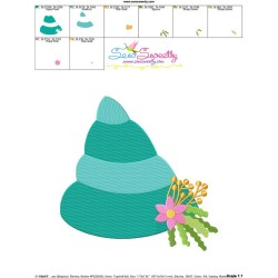 Top Shell Embroidery Design Pattern-3
