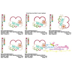 Mom Heart Applique Design Pattern-2