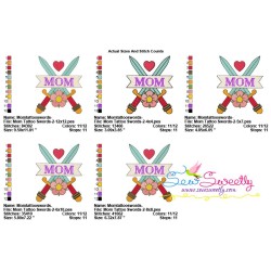 Mom Tattoo Swords-2 Embroidery Design Pattern-2