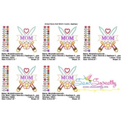 Mom Tattoo Swords-2 Applique Design Pattern-2